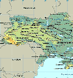 Физическая карта Украины